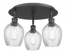 Innovations Lighting 516-3C-BK-G292 - Salina - 3 Light - 18 inch - Matte Black - Semi-Flush Mount