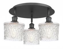 Innovations Lighting 516-3C-BK-G402 - Niagara - 3 Light - 18 inch - Matte Black - Semi-Flush Mount