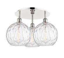 Innovations Lighting 516-3C-PN-G1215-10 - Athens Water Glass - 3 Light - 22 inch - Polished Nickel - Semi-Flush Mount