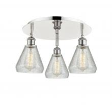 Innovations Lighting 516-3C-PN-G275 - Conesus - 3 Light - 18 inch - Polished Nickel - Semi-Flush Mount