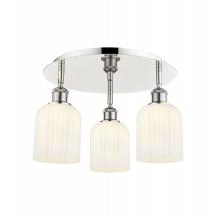 Innovations Lighting 516-3C-PN-G559-5GWH - Bridal Veil - 3 Light - 17 inch - Polished Nickel - Semi-Flush Mount