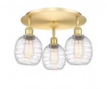 Innovations Lighting 516-3C-SG-G1013 - Belfast - 3 Light - 18 inch - Satin Gold - Semi-Flush Mount