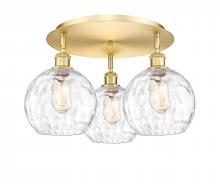 Innovations Lighting 516-3C-SG-G1215-8 - Athens Water Glass - 3 Light - 20 inch - Satin Gold - Semi-Flush Mount