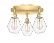 Innovations Lighting 516-3C-SG-G652-6 - Cindyrella - 3 Light - 18 inch - Satin Gold - Semi-Flush Mount
