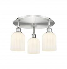 Innovations Lighting 516-3C-SN-G559-5GWH - Bridal Veil - 3 Light - 17 inch - Satin Nickel - Semi-Flush Mount