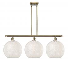 Innovations Lighting 516-3I-AB-G1216-12WM - White Mouchette - 3 Light - 39 inch - Antique Brass - Stem Hung - Island Light