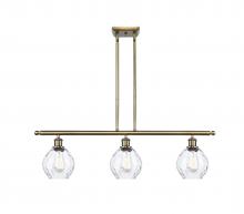 Innovations Lighting 516-3I-AB-G362 - Waverly - 3 Light - 36 inch - Antique Brass - Stem hung - Island Light