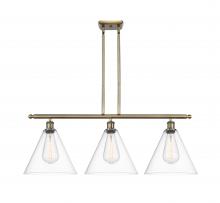 Innovations Lighting 516-3I-AB-GBC-122 - Berkshire - 3 Light - 39 inch - Antique Brass - Stem hung - Island Light