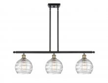 Innovations Lighting 516-3I-BAB-G1213-8 - Athens Deco Swirl - 3 Light - 36 inch - Black Antique Brass - Stem hung - Island Light