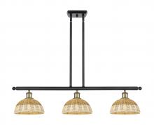 Innovations Lighting 516-3I-BAB-NBD2-9-NAT - Bristol Natural II - 3 Light - 36 inch - Black Antique Brass - Stem Hung - Island Light