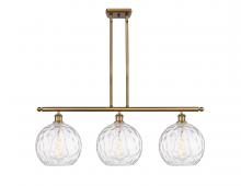 Innovations Lighting 516-3I-BB-G1215-10 - Athens Water Glass - 3 Light - 37 inch - Brushed Brass - Stem hung - Island Light