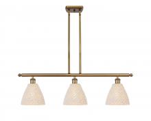 Innovations Lighting 516-3I-BB-NBD-75-NAT - Bristol Natural - 4 Light - 48 inch - Brushed Brass - Cord hung - Island Light