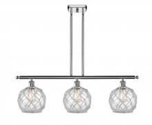 Innovations Lighting 516-3I-PC-G122-8RW - Farmhouse Rope - 3 Light - 36 inch - Polished Chrome - Stem hung - Island Light