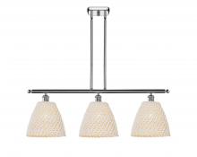 Innovations Lighting 516-3I-PC-NBD-9-NAT - Bristol Natural - 3 Light - 36 inch - Polished Chrome - Stem Hung - Island Light
