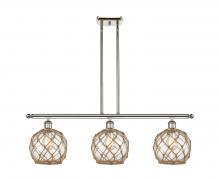 Innovations Lighting 516-3I-PN-G122-8RB - Farmhouse Rope - 3 Light - 36 inch - Polished Nickel - Stem hung - Island Light