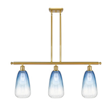 Innovations Lighting 516-3I-SG-G480-6SB - Brookhaven Almond - 3 Light - 36 inch - Satin Gold - Stem Hung - Island Light