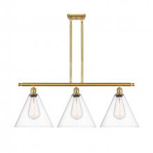 Innovations Lighting 516-3I-SG-GBC-122 - Berkshire - 3 Light - 39 inch - Satin Gold - Stem hung - Island Light