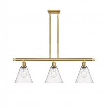 Innovations Lighting 516-3I-SG-GBC-84 - Berkshire - 3 Light - 36 inch - Satin Gold - Stem hung - Island Light