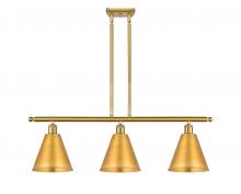 Innovations Lighting 516-3I-SG-MBC-8-SG - Berkshire - 3 Light - 36 inch - Satin Gold - Stem hung - Island Light