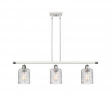 Innovations Lighting 516-3I-WPC-G112C-5CL - Cobbleskill - 3 Light - 36 inch - White Polished Chrome - Stem hung - Island Light