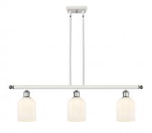 Innovations Lighting 516-3I-WPC-G559-5GWH - Bridal Veil - 3 Light - 36 inch - White Polished Chrome - Stem hung - Island Light