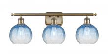 Innovations Lighting 516-3W-AB-G483-8SB - Brookhaven Globe - 3 Light - 28 inch - Antique Brass - Bath Vanity Light