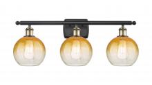 Innovations Lighting 516-3W-BAB-G483-8AM - Brookhaven Globe - 3 Light - 28 inch - Black Antique Brass - Bath Vanity Light