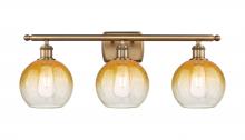 Innovations Lighting 516-3W-BB-G483-8AM - Brookhaven Globe - 3 Light - 28 inch - Brushed Brass - Bath Vanity Light
