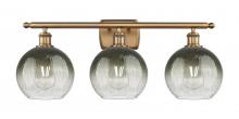 Innovations Lighting 516-3W-BB-G483-8SL - Brookhaven Globe - 3 Light - 28 inch - Brushed Brass - Bath Vanity Light