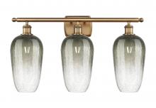 Innovations Lighting 516-3W-BB-G484-7SL - Brookhaven Flute - 3 Light - 27 inch - Brushed Brass - Bath Vanity Light