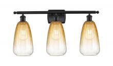 Innovations Lighting 516-3W-BK-G480-6AM - Brookhaven Almond - 3 Light - 26 inch - Matte Black - Bath Vanity Light