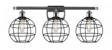Innovations Lighting 516-3W-PC-CE-8-BK - Lake Placid - 3 Light - 28 inch - Polished Chrome - Bath Vanity Light