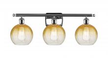 Innovations Lighting 516-3W-PC-G483-8AM - Brookhaven Globe - 3 Light - 28 inch - Polished Chrome - Bath Vanity Light