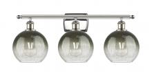 Innovations Lighting 516-3W-PN-G483-8SL - Brookhaven Globe - 3 Light - 28 inch - Polished Nickel - Bath Vanity Light