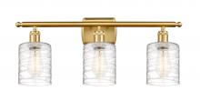 Innovations Lighting 516-3W-SG-G1113 - Cobbleskill - 3 Light - 25 inch - Satin Gold - Bath Vanity Light