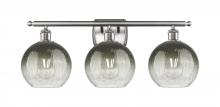 Innovations Lighting 516-3W-SN-G483-8SL - Brookhaven Globe - 3 Light - 28 inch - Brushed Satin Nickel - Bath Vanity Light
