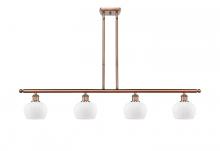 Innovations Lighting 516-4I-AC-G91-LED - Fenton - 4 Light - 48 inch - Antique Copper - Stem hung - Island Light