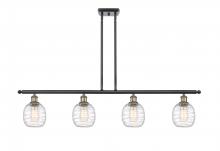 Innovations Lighting 516-4I-BAB-G1013 - Belfast - 4 Light - 48 inch - Black Antique Brass - Stem hung - Island Light