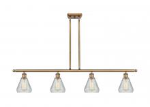 Innovations Lighting 516-4I-BB-G275 - Conesus - 4 Light - 48 inch - Brushed Brass - Stem hung - Island Light