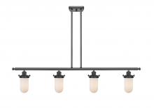 Innovations Lighting 516-4I-BK-CE231-W - Kingsbury - 4 Light - 48 inch - Matte Black - Stem hung - Island Light