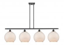 Innovations Lighting 516-4I-OB-G121-10CSN - Farmhouse Chicken Wire - 4 Light - 48 inch - Oil Rubbed Bronze - Stem hung - Island Light
