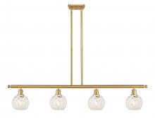Innovations Lighting 516-4I-SG-G1216-6WM - White Mouchette - 4 Light - 48 inch - Satin Gold - Stem Hung - Island Light