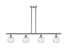 Innovations Lighting 516-4I-SN-G1213-6CL - Athens Deco Swirl - 4 Light - 48 inch - Brushed Satin Nickel - Stem Hung - Island Light