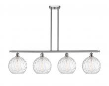 Innovations Lighting 516-4I-SN-G1215-10 - Athens Water Glass - 4 Light - 48 inch - Brushed Satin Nickel - Stem hung - Island Light