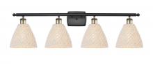 Innovations Lighting 516-4W-BAB-NBD-75-NAT - Bristol Natural - 4 Light - 38 inch - Black Antique Brass - Bath Vanity Light