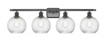 Innovations Lighting 516-4W-BK-G1214-8 - Twisted Swirl 4 Light Bath Vanity Light part of the Ballston Collection