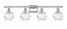 Innovations Lighting 516-4W-PN-G1213-6CL - Athens Deco Swirl - 4 Light - 36 inch - Polished Nickel - Bath Vanity Light