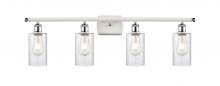 Innovations Lighting 516-4W-WPC-G804 - Clymer - 4 Light - 34 inch - White Polished Chrome - Bath Vanity Light
