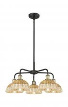 Innovations Lighting 516-5CR-BAB-NBD2-75-NAT - Bristol Natural II - 5 Light - 26 inch - Black Antique Brass - Stem hung - Chandelier