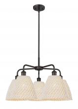Innovations Lighting 516-5CR-OB-NBD-9-NAT - Bristol Natural - 5 Light - 28 inch - Oil Rubbed Bronze - Stem hung - Chandelier